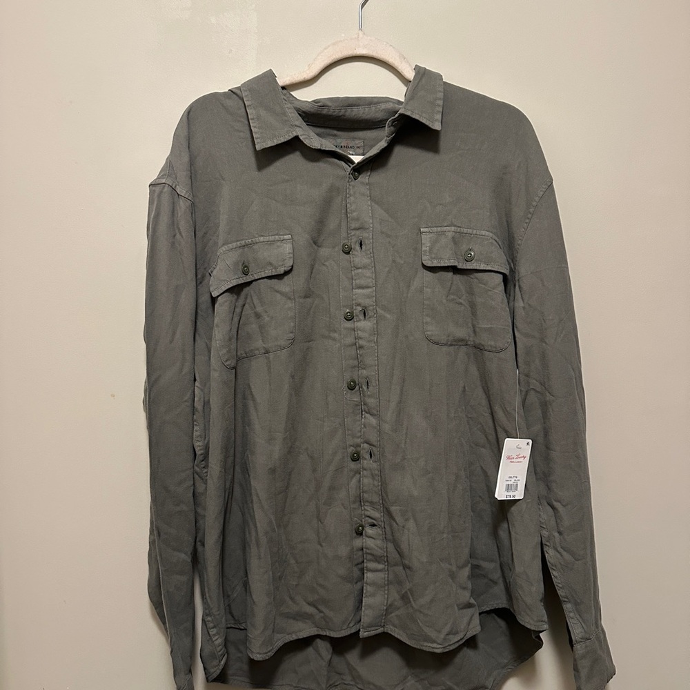 Lucky Brand Men's Button-Down Shirt in Olive